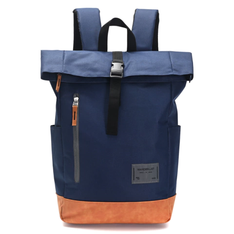 MOCHILA URBANA WANDERLUST 2 CIERRES 45X26X12 COLOR AZUL (38594)