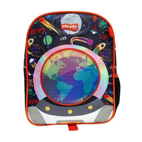MOCHILA ESPALDA ASTRONAUTA 12 PULGADAS 30X25X15CM COLOR NEGRO PRECIO UNITARIO (BTS) (125112)