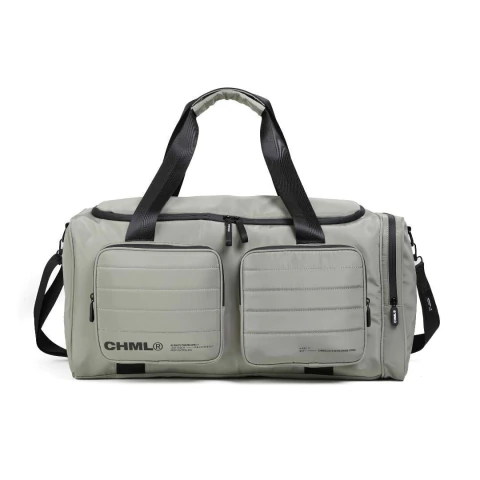 BOLSO DE VIAJE CHIMOLA DE NYLON 4 CIERRES 60X31X26 COLOR GRIS PRECIO UNITARIO (BP105B)