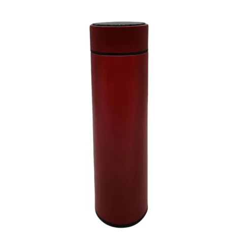 TERMO DE ACERO 480ML CON TERMOMETRO LED COLOR ROJO PRECIO UNITARIO (P5103B)
