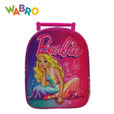 MOCHILA CON CARRO BARBIE WABRO 30X23X13CM 12 PULGADAS BASE LILA PRECIO UNITARIO (BTS) (34609B)