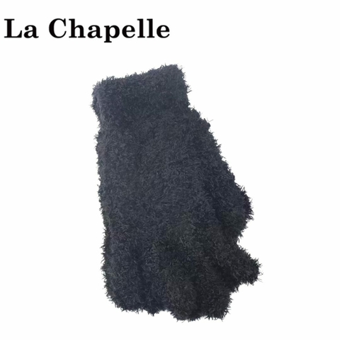 GUANTE PELO DE MONO LA CHAPELLE COLOR NEGRO (34UC2284)