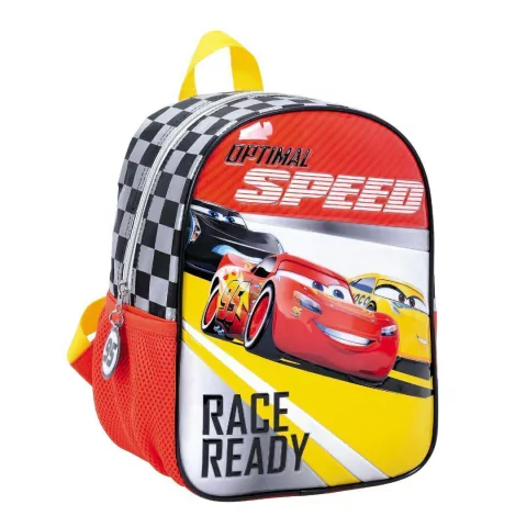 MOCHILA ESPALDA CARS SPEED 12 PULGADAS 30X25X7CM COLOR ROJO PRECIO UNITARIO (BTS) (21122)