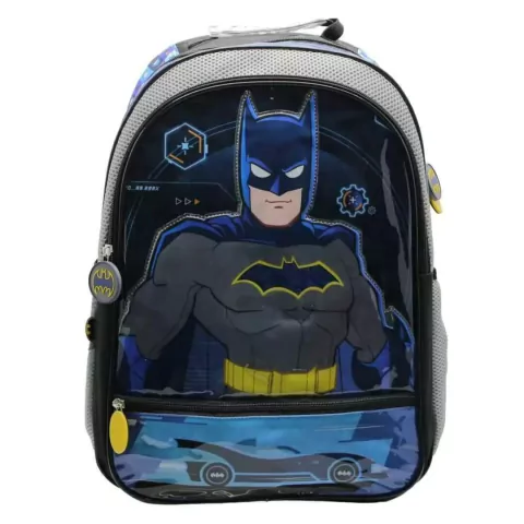 MOCHILA CRESKO BATMAN 3 CIERRES 18 PULGADAS 46X36X18CM COLOR AZUL PRECIO UNITARIO (BTS) (LJ180)