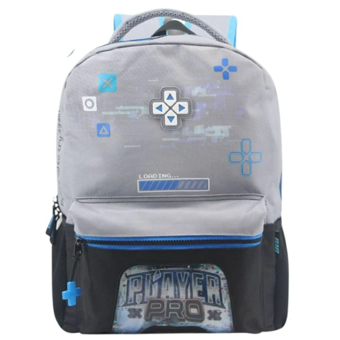 MOCHILA ESPALDA LSYD GAMER 2 CIERRES16 PULGADAS 42X25X16 COLOR GRIS (BTS) (9115802)