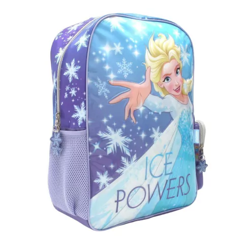 MOCHILA FROZEN ESPALDA 2 CIERRES 16 PULGADAS 40X30X12CM BASE LILA PRECIO UNITARIO (BTS) (11776)
