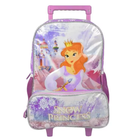 MOCHILA CARRO LSYD SNOW PRINCESS 2 CIERRES 16 PULGADAS 40X28X15CM BASE VIOLETA (BTS) (94204052)