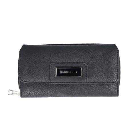 BILLETERA BAGCHERRY DE CUERO SINTETICO 20X10 COLOR NEGRO PRECIO UNITARIO (257001A)