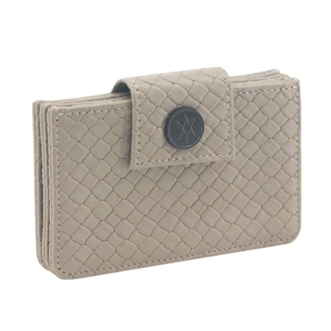 TARJETERO AMAYRA DE CUERO SINTETICO 13X8X2 COLOR BEIGE PRECIO UNITARIO (67B971B)