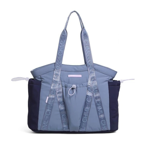 BOLSO CHIMOLA DE NYLON CON BOLSILLOS LATERALES 50X36X16 COLOR AZUL PRECIO UNITARIO (BP103B)