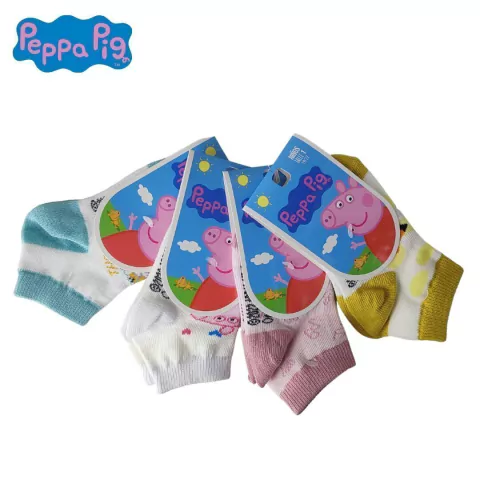 PACK X12 SOQUETES INFANTILES ESTAMPA PEPPA PIG TALLE 1 PRECIO POR PACK (LOL1173T1)