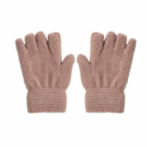 GUANTES INFANTILES DE LANA SIN DEDOS 14X10 COLOR MARRON PRECIO UNITARIO (16UM6596E)