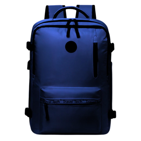 MOCHILA DE VIAJE TRAVEL TECH 7 CIERRES 45X37X14CM COLOR AZUL (19116C)