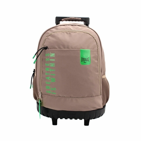 MOCHILA EVERLAST CARRO 3 CIERRES 18 PULGADAS 45X35X20CM COLOR CAMEL PRECIO UNITARIO (BTS) (28065)