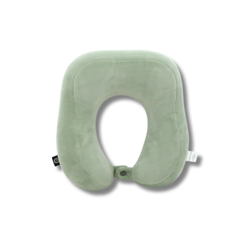 ALMOHADA DE VIAJE DISCOVERY MEMORY FOAM 27X26X12CM COLOR VERDE (17123B)