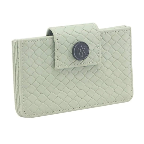 TARJETERO AMAYRA DE CUERO SINTETICO 13X8X2 COLOR VERDE PRECIO UNITARIO (67B971C)