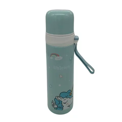 TERMO DE ACERO INOXIDABLE ESTAMPADO 500ML COLOR CELESTE PRECIO UNITARIO (P5001D)