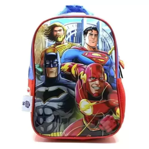MOCHILA CRESKO LIGA DE LA JUSTICIA 12PULGADAS 32X25X11CM COLOR ROJO PRECIO UNITARIO (BTS) (LJ127)