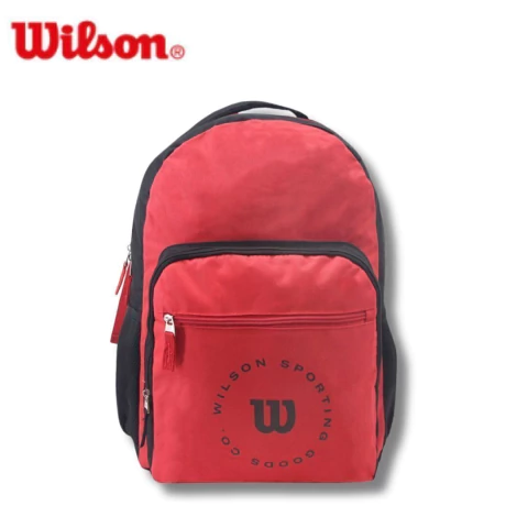MOCHILA WILSON 3 CIERRES 17 PULGADAS 44X35X14CM COLOR ROJO Y NEGRO (mochurb) (65011051BU)