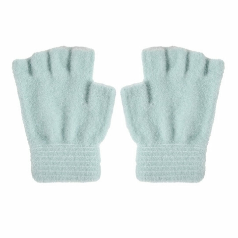 GUANTES INFANTILES DE LANA SIN DEDOS 14X10 COLOR AQUA PRECIO UNITARIO (16UM6596A)