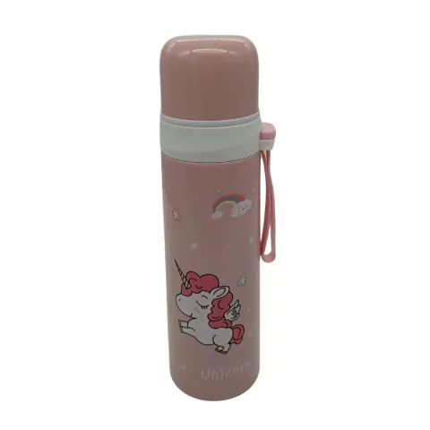 TERMO DE ACERO INOXIDABLE ESTAMPADO 500ML COLOR ROSA PRECIO UNITARIO (P5001B)