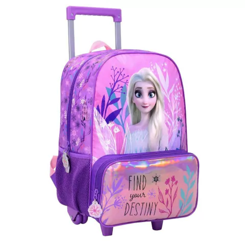 MOCHILA FROZEN CARRO 2 CIERRES 17 PULGADAS 45X30X15CM COLOR VIOLETA PRECIO UNITARIO (BTS) (57864B)