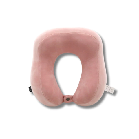 ALMOHADA DE VIAJE DISCOVERY MEMORY FOAM 27X26X12CM COLOR ROSA (17123A)