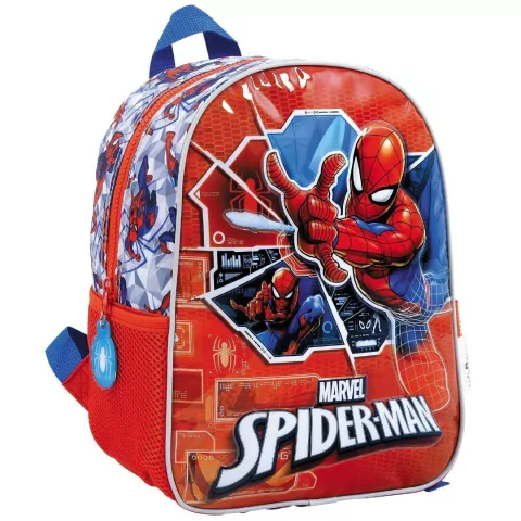 MOCHILA ESPALDA SPIDERMAN 12 PULGADAS 32X25X11CM COLOR ROJO PRECIO UNITARIO (BTS) (11714B)