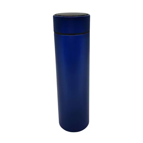 TERMO DE ACERO 480ML CON TERMOMETRO LED COLOR AZUL PRECIO UNITARIO (P5103E)