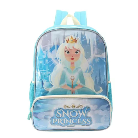 MOCHILA LSYD SNOW PRINCESS 2 CIERRES 16 PULGADAS 40X30X11CM BASE AQUA PRECIO UNITARIO (BTS) (91204051)