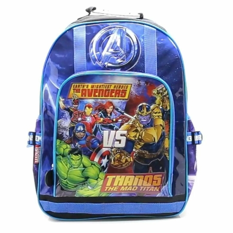 MOCHILA CRESKO AVENGERS 2 CIERRES 18 PULGADAS 46X36X18CM COLOR AZUL PRECIO UNITARIO (BTS) (SP043)