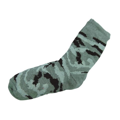 PANTUMEDIAS CON ANTIDESLIZANTES Y CORDERITO CAMUFLADA TALLE UNICO - BASE GRIS (WZ303B)