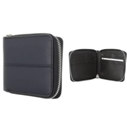 BILLETERA DE CUERO SINTETICO BAGCHERRY CON CIERRE 11X9X2CM COLOR NEGRO (236212A)