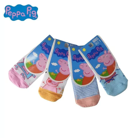PACK X12 SOQUETES INFANTIL ESTAMPA PEPPA PIG TALLE 1 PRECIO POR PACK (PEP1098T1)