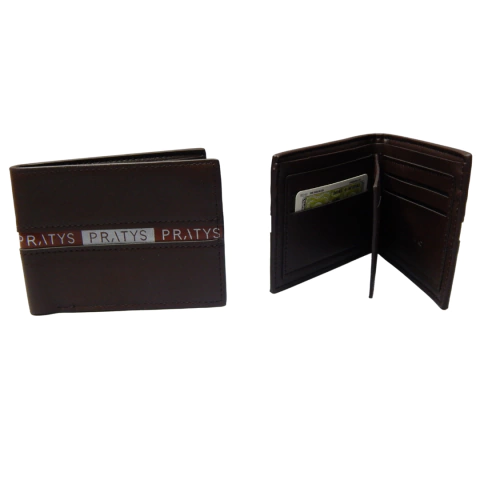 BILLETERA DE CUERO SINTETICO DE HOMBRE 12X9CM COLOR MARRON PRECIO UNITARIO (ddp) (HT13118B)