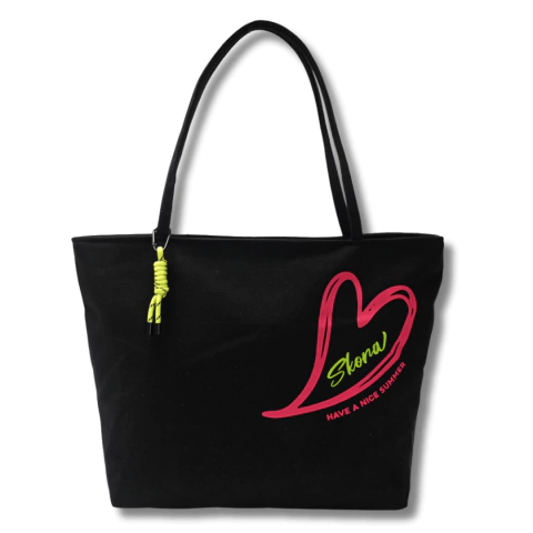 BOLSO PLAYERO SKORA ESTAMPADO 50X33X13CM COLOR NEGRO (41078A) - comprar online