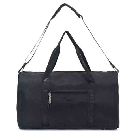 BOLSO DE VIAJE WANDERLUST DE NYLON DESPEGABLE 60X30X25 COLOR NEGRO PRECIO UNITARIO (39239)