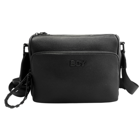 BANDOLERA BAGCHERRY 2 CIERRES 25X20X10CM CUERO SINTETICO COLOR NEGRO (258110A)