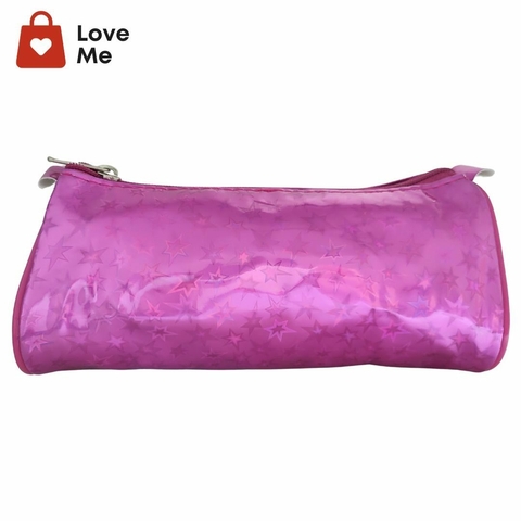 CARTUCHERA FUCSIA LOVE ME ESTRELLAS 20X10X9CM (BTS) (13207A)
