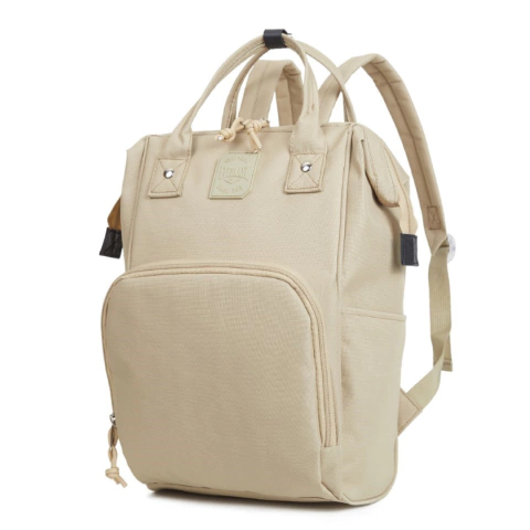 MOCHILA BOCA DE PEZ EVERLAST DE TELA 2 CIERRES 41X23X13CM COLOR KAKY (22342C)