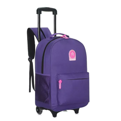 MOCHILA INSIDER CARRO 2 CIERRES 17 PULGADAS 45X30X20CM COLOR VIOLETA PRECIO UNITARIO (BTS) (17508)
