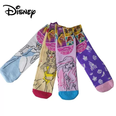 PACK X12 MEDIAS 1/2 CAÑA INFANTIL ESTAMPA PRINCESAS DE DISNEY TALLE 2 PRECIO POR PACK (DPR6058T2)