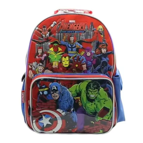 MOCHILA CRESKO AVENGERS 16 PULGADAS 3 CIERRES 40X28X12CM COLOR ROJO PRECIO UNITARIO (BTS) (SP038)