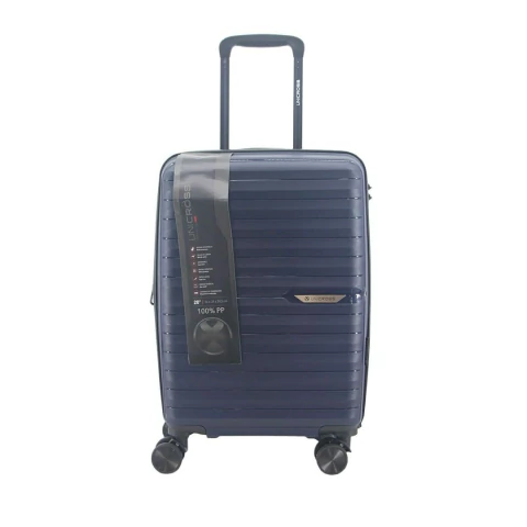 VALIJA UNICROSS CARRY ON MATERIAL PP 4 RUEDAS EXTRAIBLES 20 PULGADAS 50X34X23 COLOR AZUL PRECIO UNIT (622086A20)