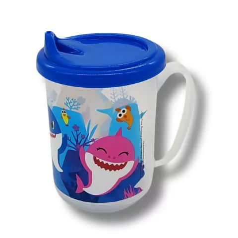 JARRO CON TAPA ESTAMPA BABY SHARK TAPA AZUL PRECIO UNITARIO (BTS) (BSHARK033A)