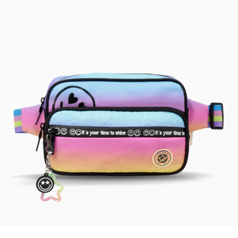 RIÑONERA FOOTY MULTICOLOR 24X15X10CM BASE NEGRA (FTY4031B)