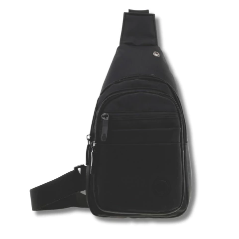 MORRAL TIRA CRUZADA ONA SAEZ 3 CIERRES 28X17X5CM COLOR NEGRO (OS1033A) - comprar online