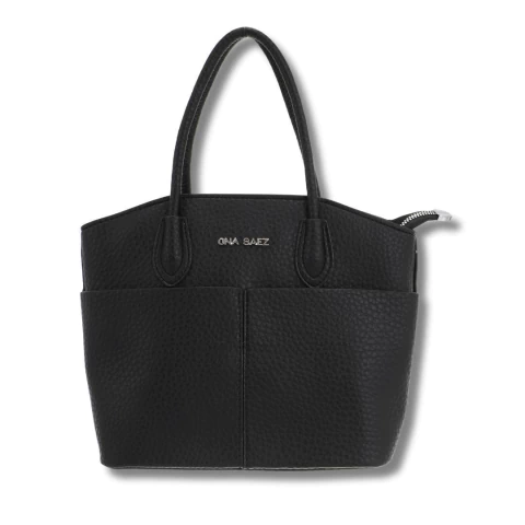 CARTERA BANDOLERA ONA SAEZ DE CUERO SINTETICO 21X20X10 COLOR NEGRO (OS1069A) - comprar online