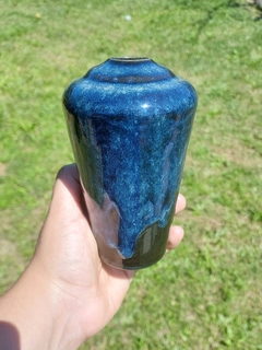 Vaso preto e azul caribe - comprar online