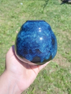 Vaso preto e azul caribe - comprar online